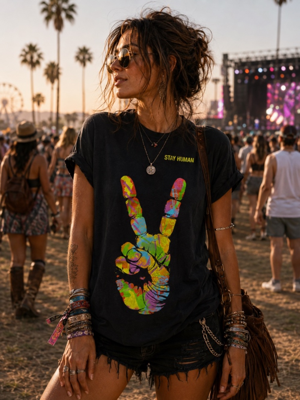 Michael Franti 100% Cotton Band Tee